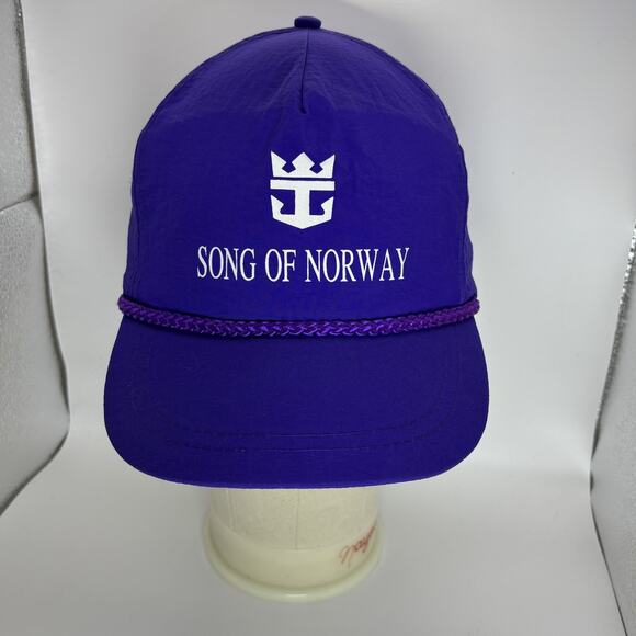 Vintage Song of Norway‎ Hat Cap Snap Back Purple Royal Caribbean Cruise Ship 90s - Picture 1 of 6